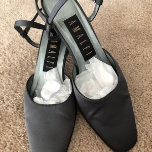 Amalfi shiny ankle strap heel.